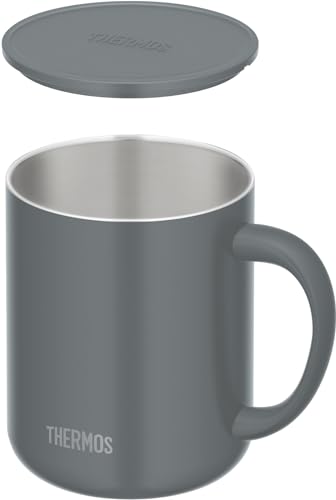 [Amazon.co.jp Exclusive] Thermos Vacuum Insulated Mug with Lid, 450ml, Dark Gray, JDG-452C DGY