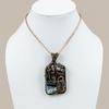 Mother Of Pearl Handmade Copper Wire Wrap Jewelry Pendant 3.19" U1r78