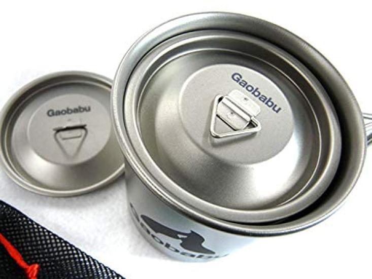 Gaobabu Titanium Mug 300ml 400ml Set Lid and Mesh & (with Bag)