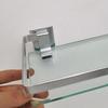 Space Aluminum Glass Shelf - Multi-size, Single or Double Layer Rectangular Bathroom Storage Shelf.