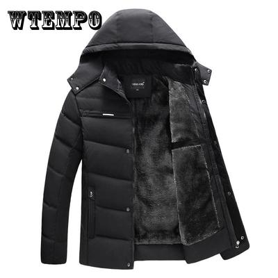 Veste d'hiver coupe-vent et imperméable pour homme, col en coton chaud, doudoune épaisse, manteau parka long