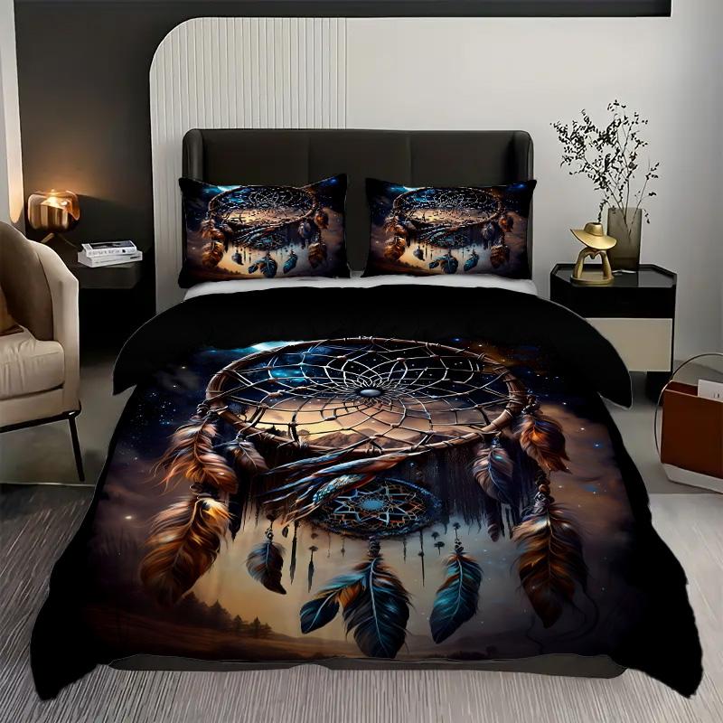

Starry Sky Dream Catcher 3D Printed Bedding Cover Elegant Fantasy Theme Duvet Cover For Teens Adults Quilt Cover Pillowcase 135x200cm 2pcs