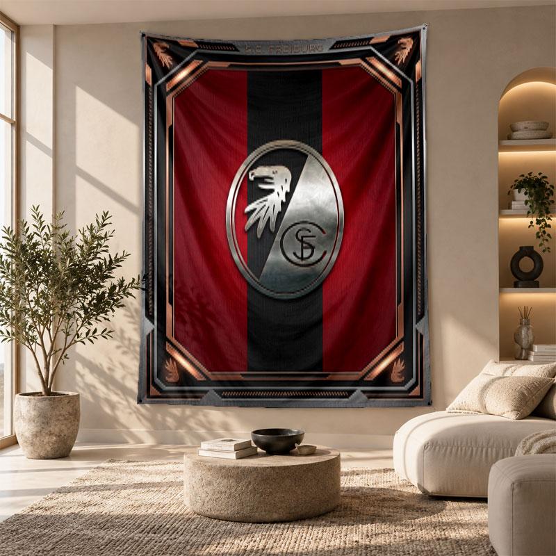 Decorative Tapestry,SC Freiburg FC Printed Wall Art, Lightweight Wall Hanging For Bedroom Background