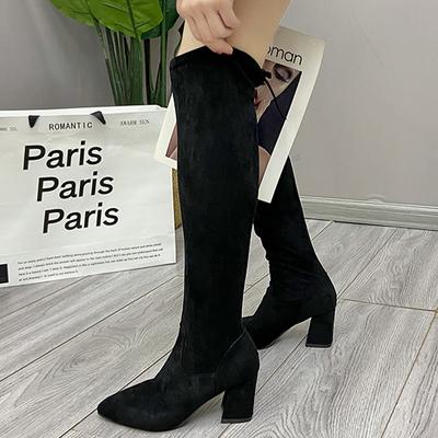 Fashion High Heels Women Pointed Toe Suede High Boots Winter Fashion Party Shoes Women 2024 Trend Snow Boots Pumps Sexy Mujer Zapatos