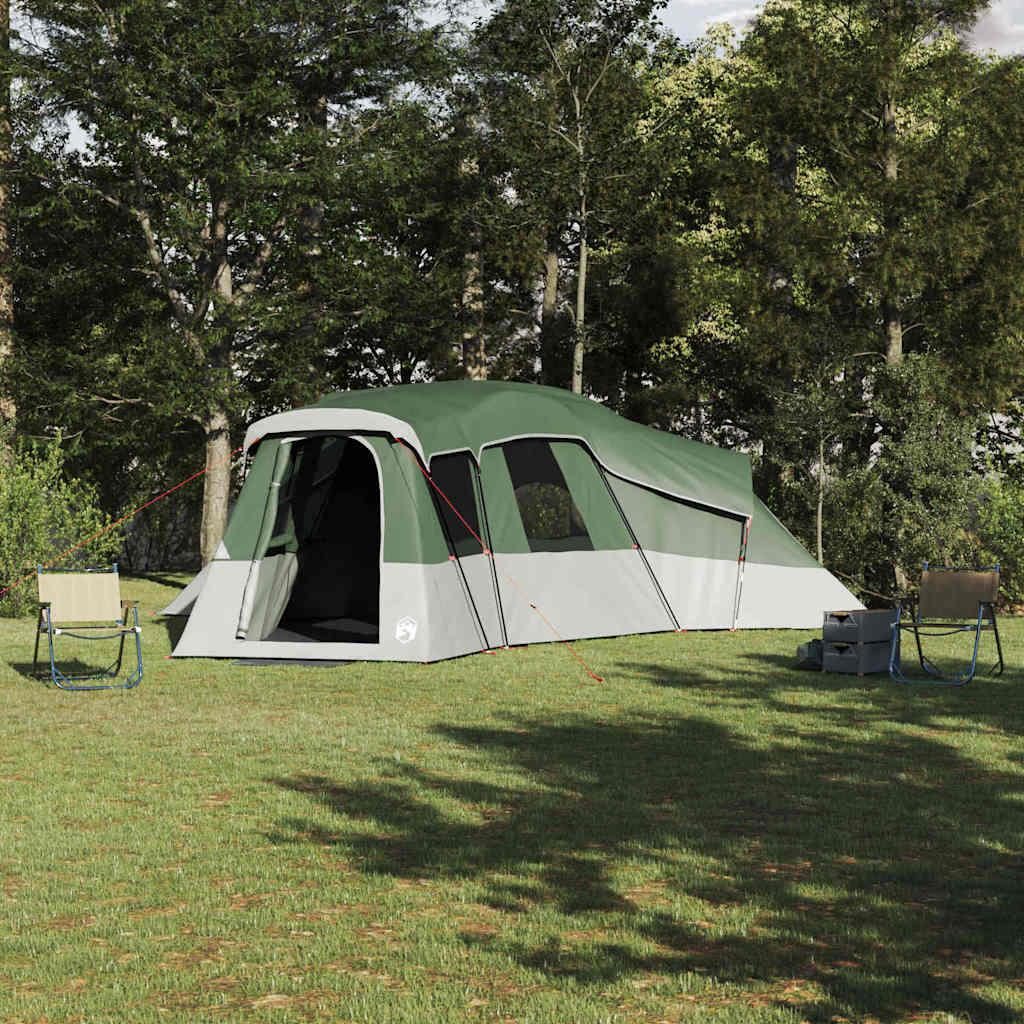 Family Tent with Roof and Storage Green 762 x 655 x 218 cm Taffeta