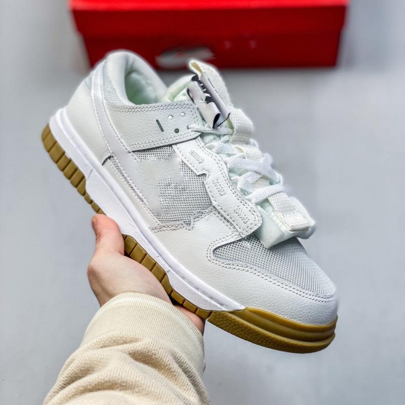 Unisex Retro Dunk Sneakers - Leather Mesh Patchwork, Lightweight Casual Sports Shoes