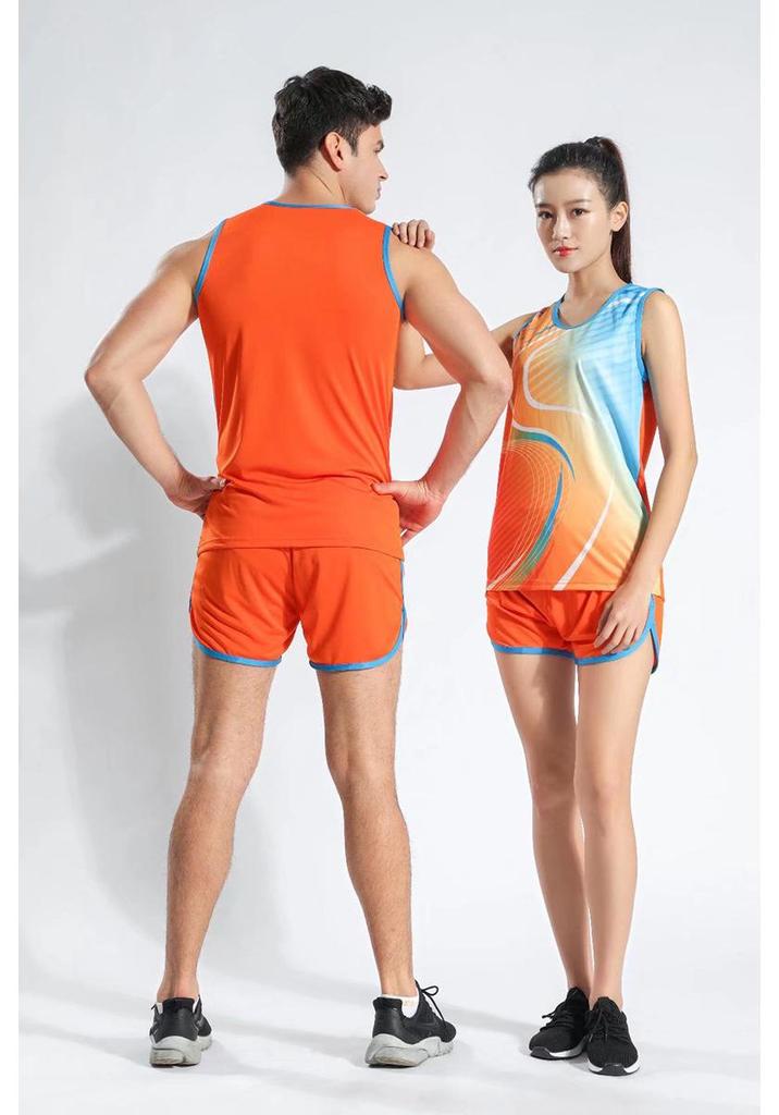 Children's Track and Field Running Training Suit Set for Men's Short-Distance Competition.