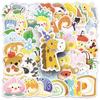 50PCS Cartoon-Style Waterproof Stickers: Cute Graffiti for Journals