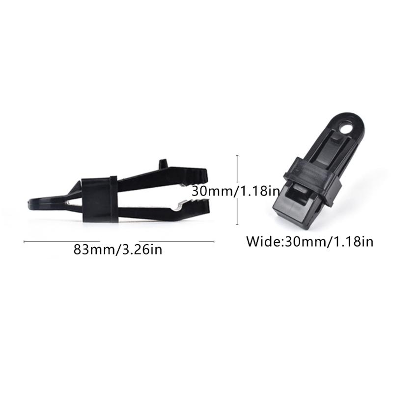 Pack of 20 Large Tent Clamps Strong Grip Windproofs Tent Fasteners PP Texture Perfect for Camping Tents Tarps and Outdoor