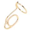 Nail Art Fingernail Rings Unique Stylish Women Finger Nail Cover Ring Decoration Jewelry GiftGold