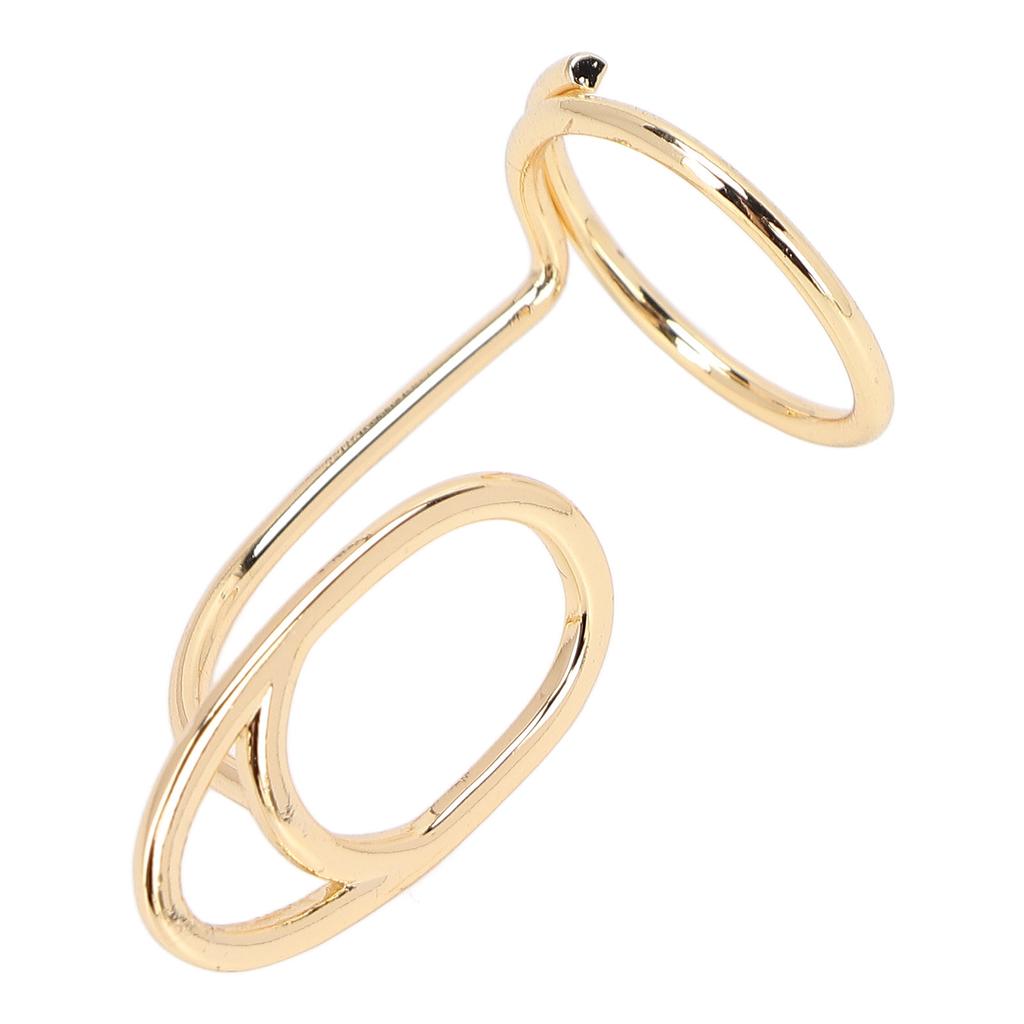Nail Art Fingernail Rings Unique Stylish Women Finger Nail Cover Ring Decoration Jewelry GiftGold