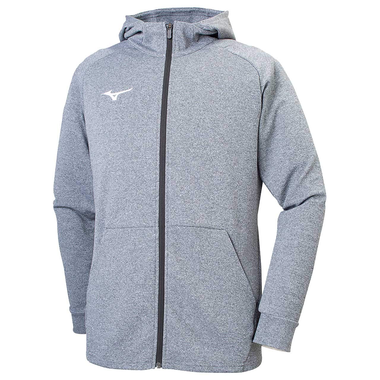 Mizuno Soft Dry Knit Training Slim Charcoal Size 32MC9118 Hoodie Full-Zip Fit Heather XL 7743₽