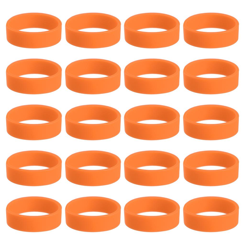 10/30/50 Stück 20mm Silikon-Gummibänder Elastische Bänder Rutschfest 1,22" Flache Elastische Gummi-Wickelbänder für Bücher Kunst Kordel-Wickler