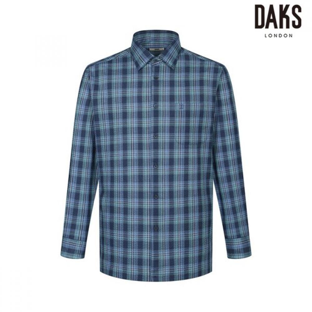 DakS Men S 100  Cotton SeerSucker Medium Check Regular Fit caSual Shirt  dmS1Shc navy/95