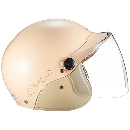 LEAD Motorcycle Helmet Semi-Jet Street Alice Pearl Ivory QJ-3 - One Size