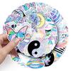 50PCS Holographic Laser Stickers: Cool, Trendy, Waterproof for Helmets, Cars, Stationery