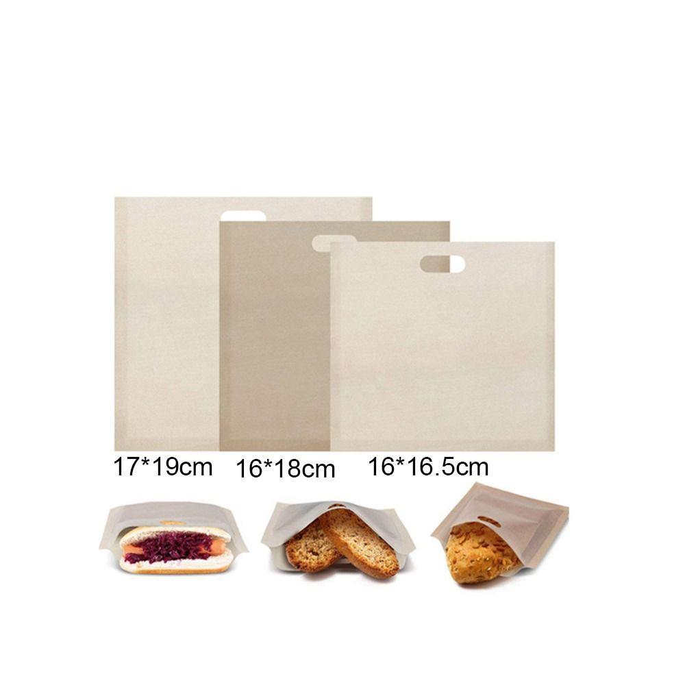 1PC Polyester Reusable Toaster Bag Snack Organizer Microwave Heating Sandwich Bags Reusable Baking Sheets Microwave Bags