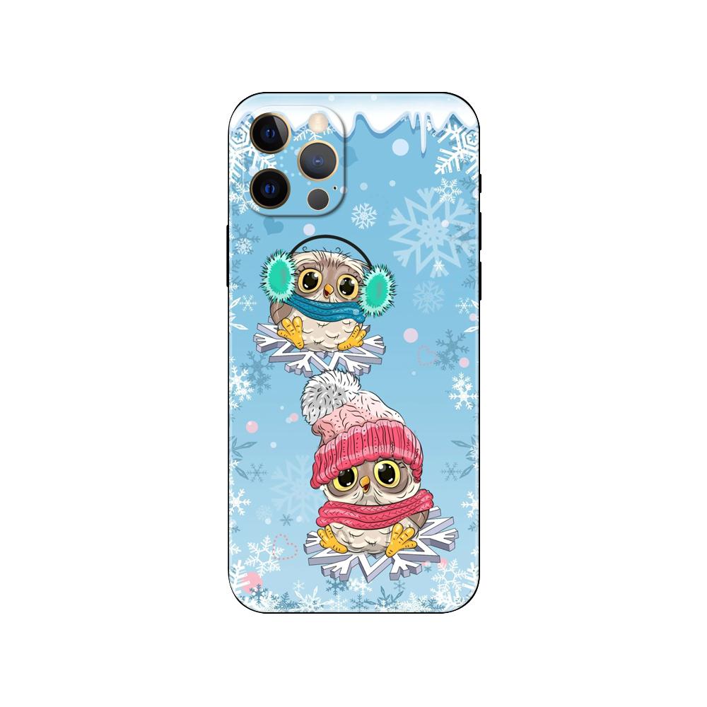 Lovely Animal Owl phone case for iphone 5 5s se 6 6s 7 8 plus x 10 XR XS 11 12 13 mini pro MAX black tpu back cover