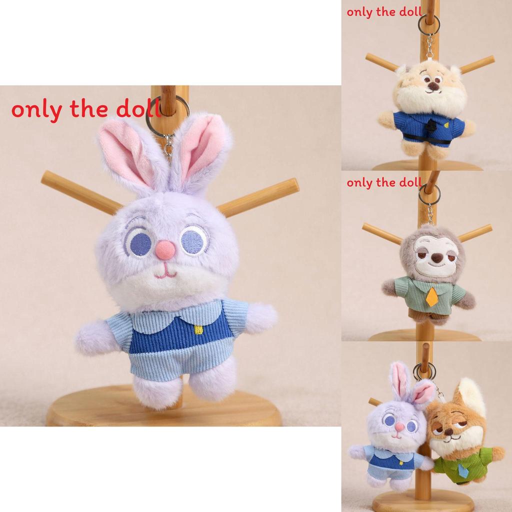 Zootopia Plush Nick And Judy Keychain Soft Toy For Girls Bag Decor
