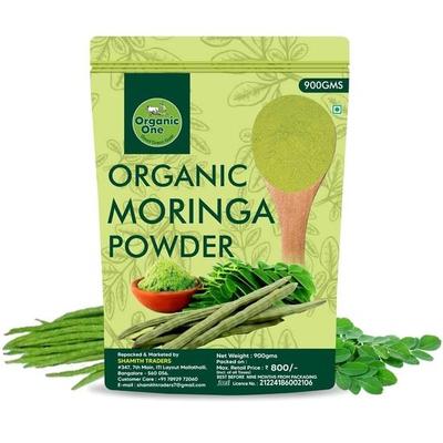 Organic One Prášek z listů moringy 900 g | Přírodní posilovač energie | Superpotravina pro imunitu | Čistě přírodní exportní kvalita |