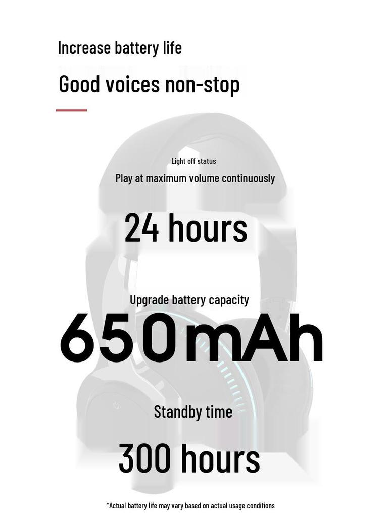 Luminous H2 Wireless Bluetooth Over-Ear Headphones with Heavy Bass