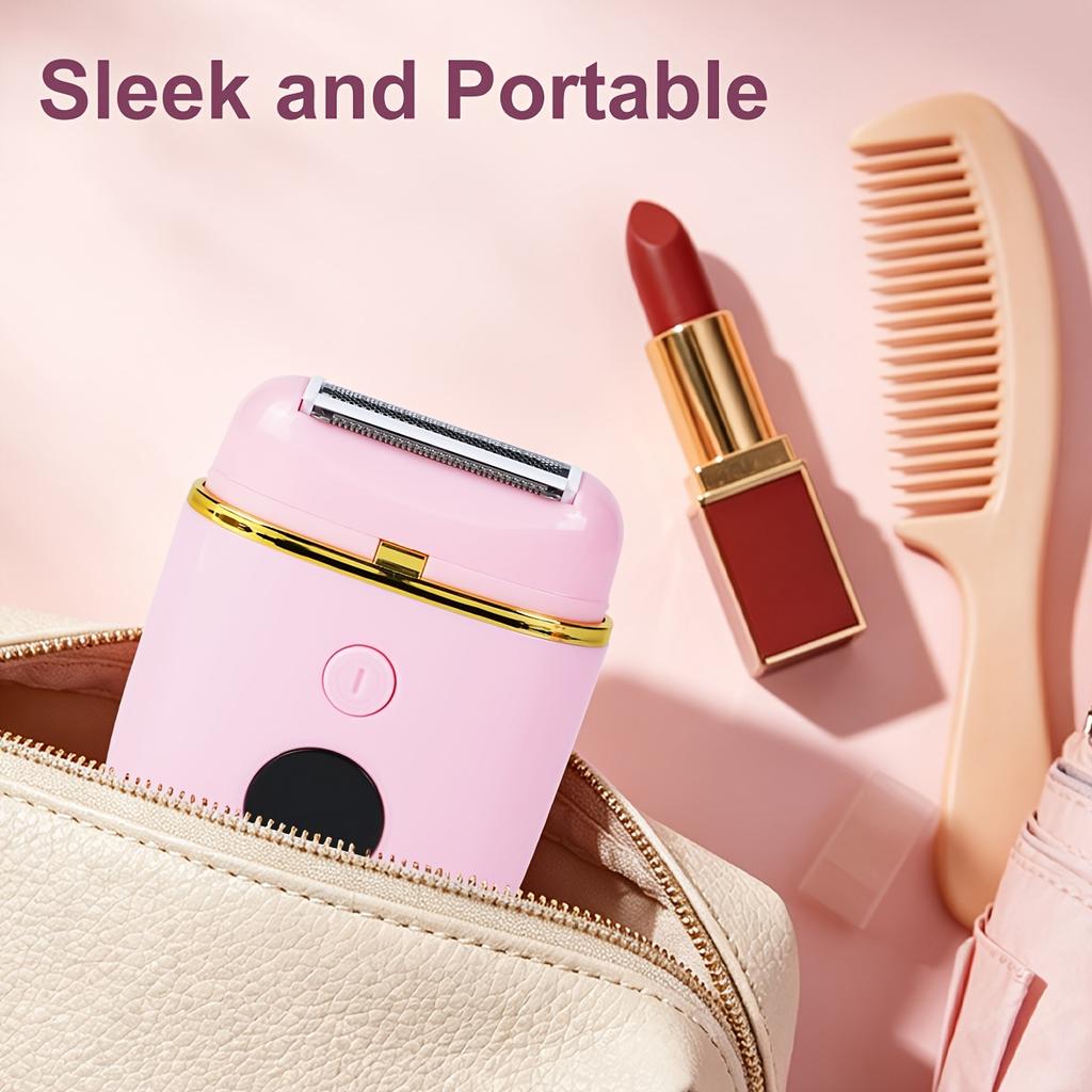 Women's Electric Shaver 2-in-1 Bikini and Body Hair Trimmer Painless USB Rechargeable shaver suitable for legs, armpits and face, portable