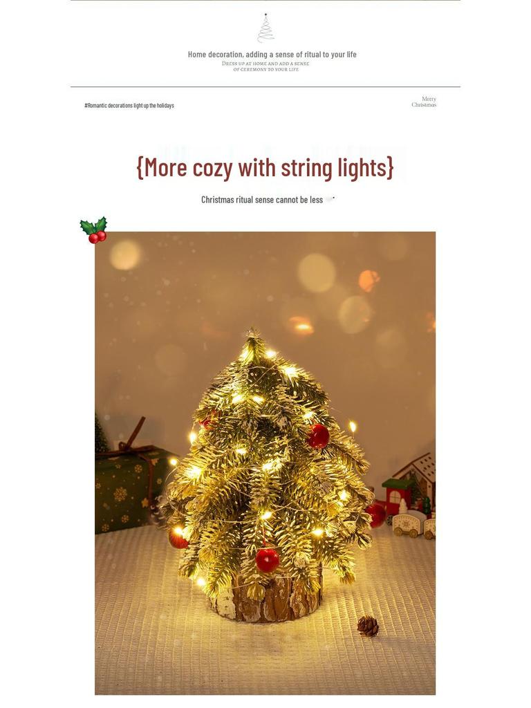 Mini Christmas Tree Ornament: Desktop Decoration & Holiday Photo Prop 2024