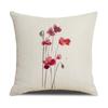 Chinese Style Series Ink Flower and Grass Print Pillow Linen Print New Chinese Style Home Sofa Pillow Living Room Bedroom