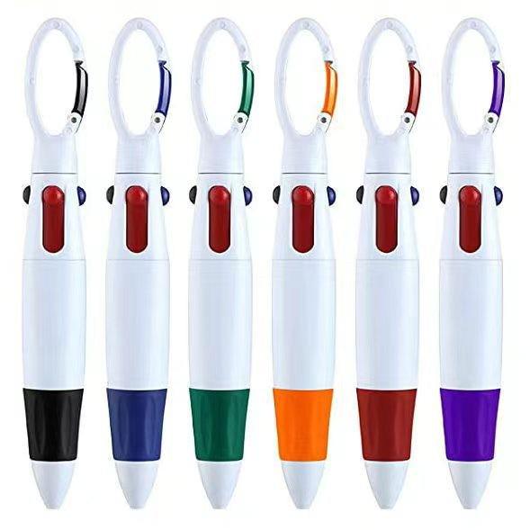 Press-Type Carabiner Ballpoint Pen - Creative Promotional Pocket Pen for Exhibitions