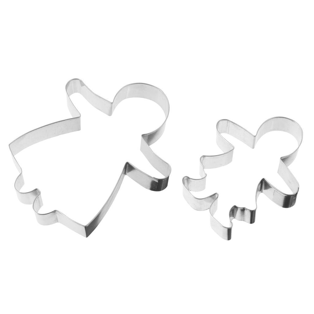 Set of 2 Gingerbread Man Cookie Cutters Random Shape Zenker Cookie Cutters Ref. 42958