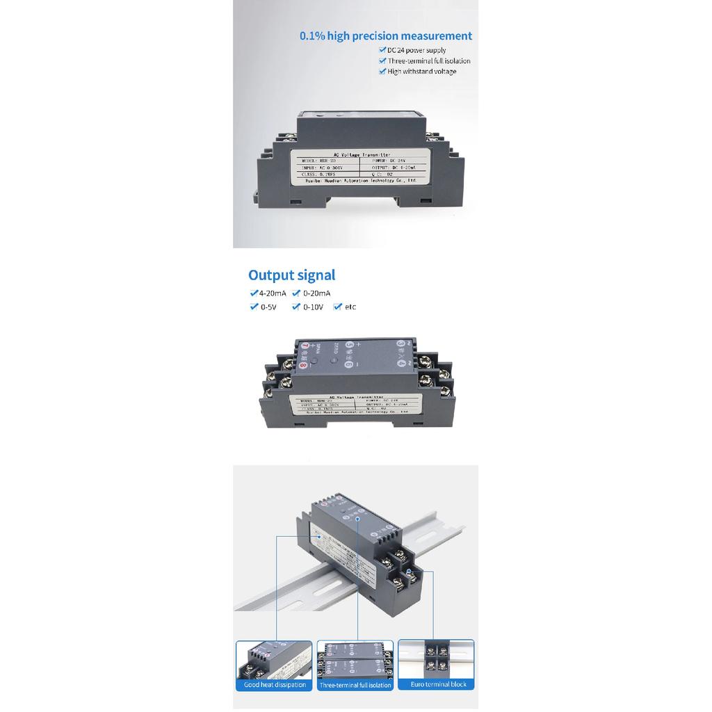 0-500V AC Voltage Transmitter Supplier Voltage Sensor AC DC Voltage Converter Price