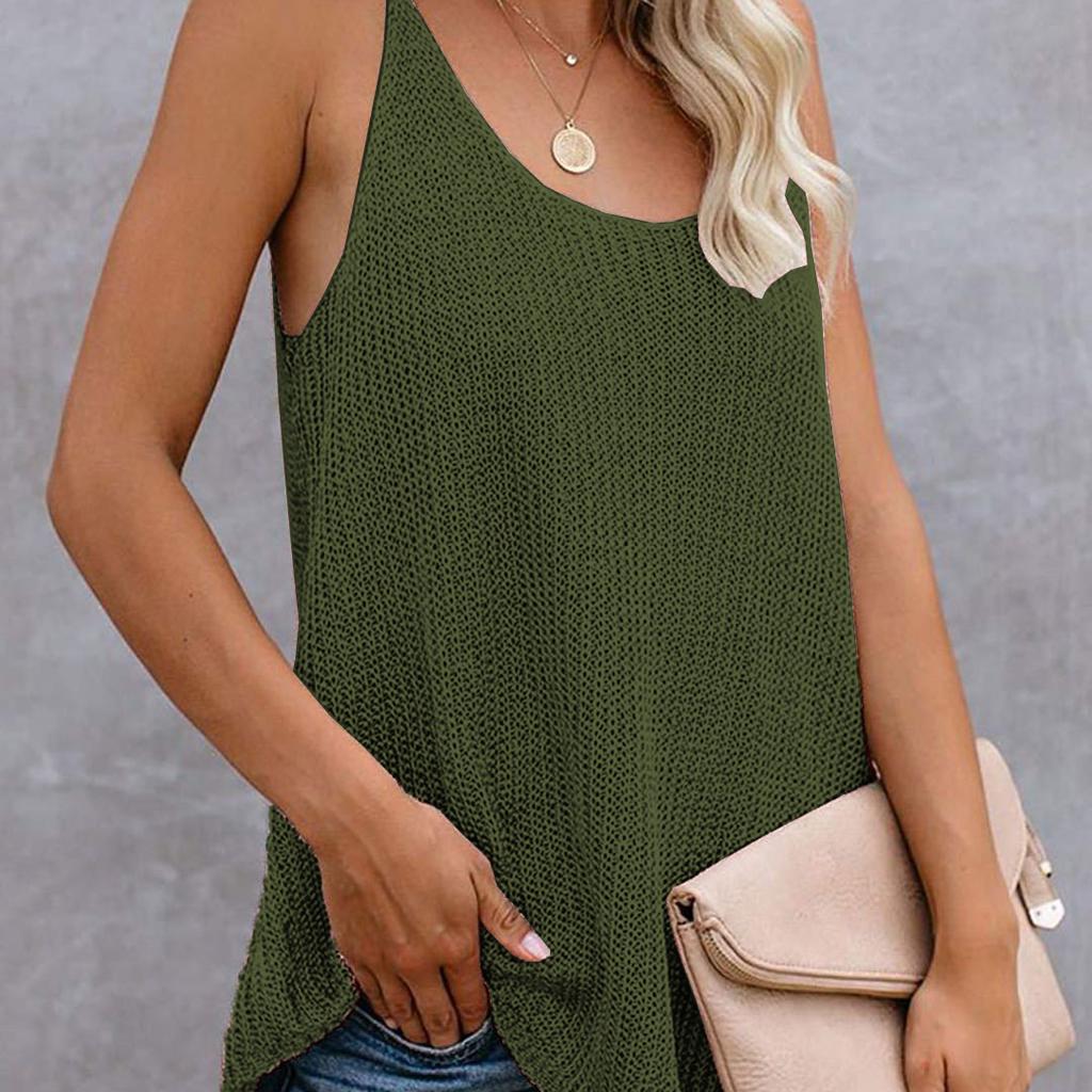 2026 Summer Women's Color Block Knit Tank Top, Round Neck Sleeveless Crochet Vest Cami for Casual Beach & Daily Wear