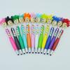 Creative Cartoon Doll Head Pen with Smiling Face and Feather Touch Control, Customizable Logo