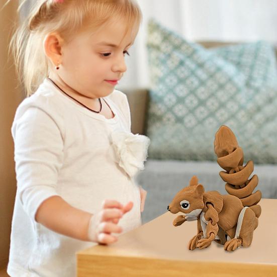 3D Printed Otter Toy Fully Articulated Flexible Fidget Toy Poseable Otter Ornament Stress Relief Home Office Decor