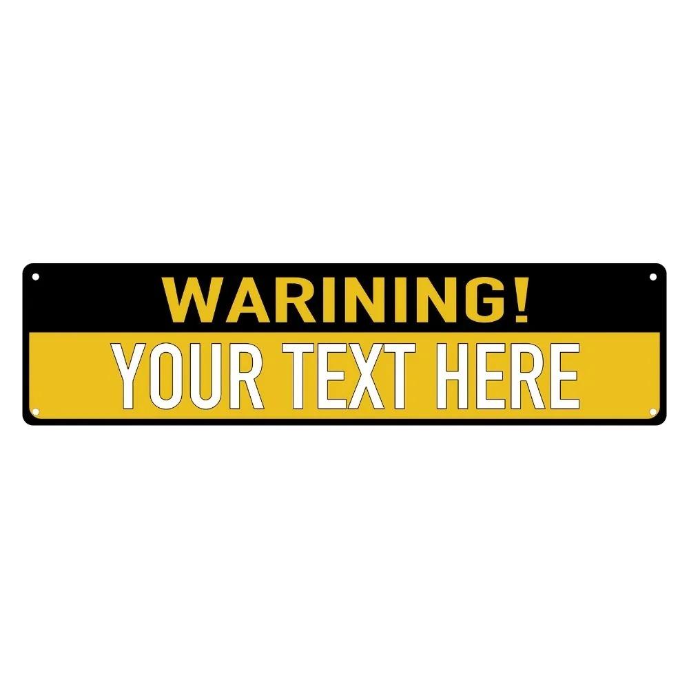 Vintage Aluminum Street Sign - Custom Warning Caution, Outdoor Wall Art, Personalized Gift