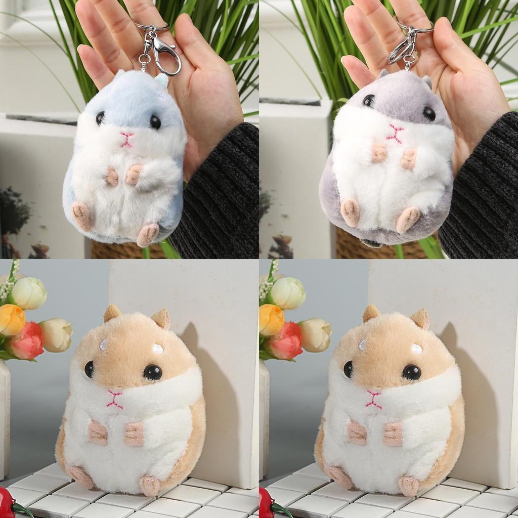 Charming Hamster Plush Keychain Cartoon Figure Soft Toy Perfect For Gifts