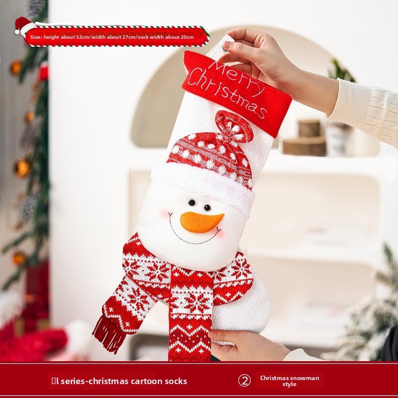 Neue Weihnachtsdekorationen High-End Cartoon Weihnachtsstrümpfe dreidimensionale Socken Geschenktüte dekorative Socken Anhänger