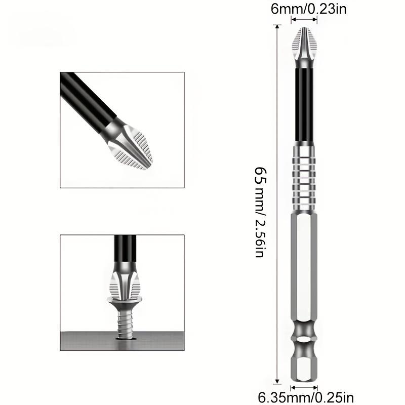 5pcs Multi-Function Screwdriver with Anti-Slip Cross Head, Metal, Durable, Magnetic, No Assembly Required, for Wood, Plastic, Glass, Carpet, Office