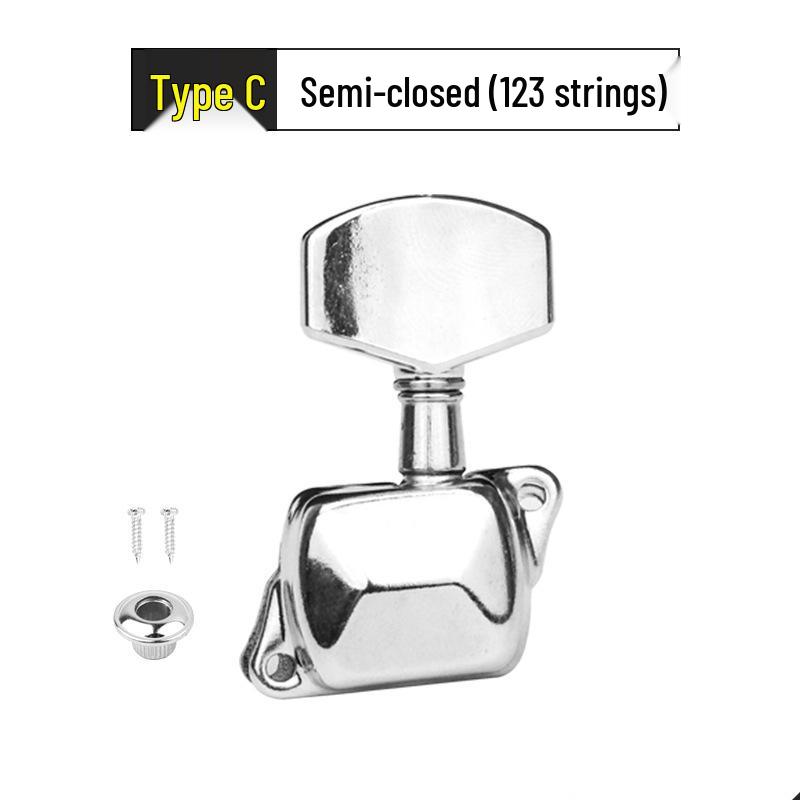 Wooden Folk Guitar Tuning Knobs: Fully Enclosed & Semi-Enclosed Adjusters