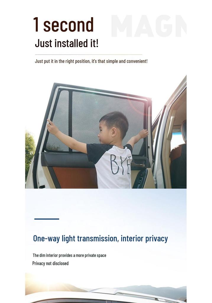 Lantu Dreamer Magnetic Car Window Sunshade Mesh Curtain