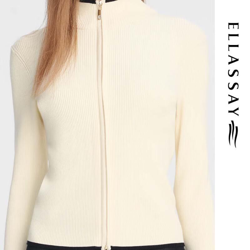 ELLASSAY Women's Slim-Fit Stand-Collar Knit Sweater EWE353M01400