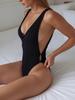 Costume da bagno intero da donna 2026 alla moda, senza schiena e senza maniche