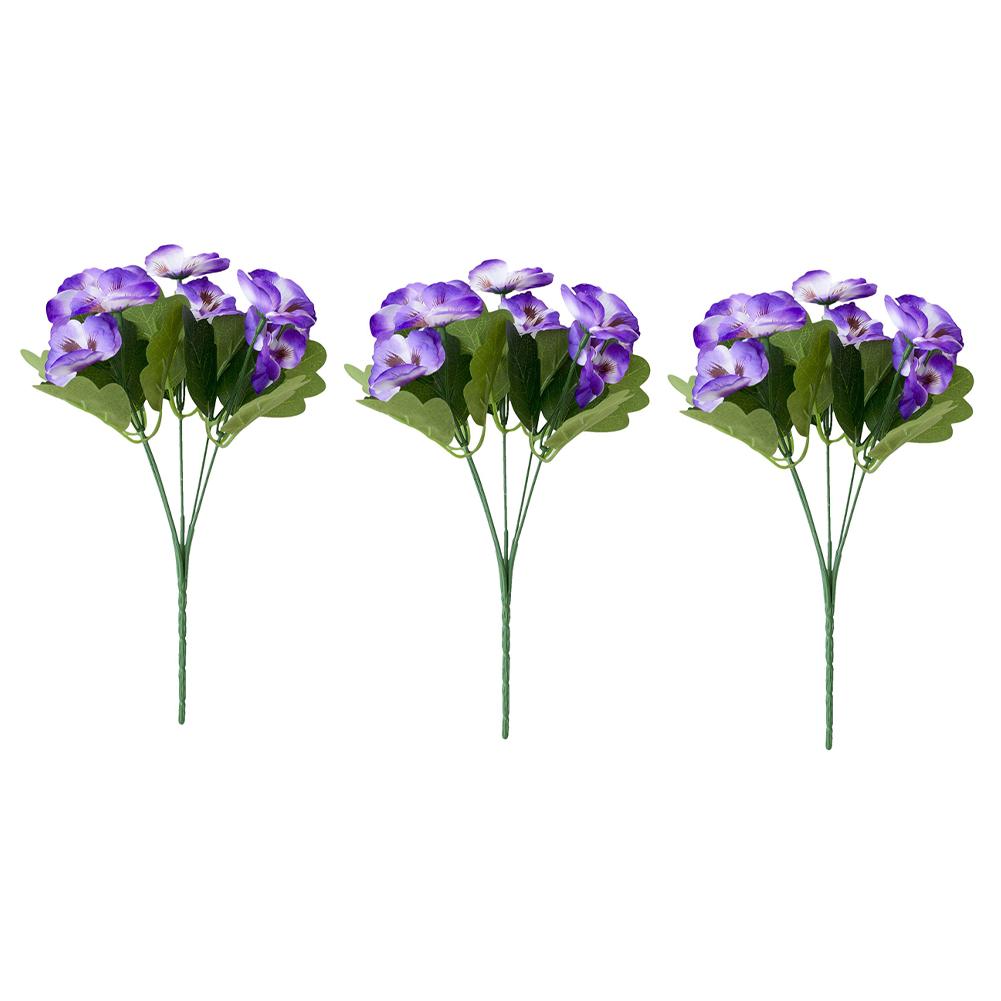 Artificial Pansies Indoor Outdoor Decor UV-Resistant Flowers Versatile Use