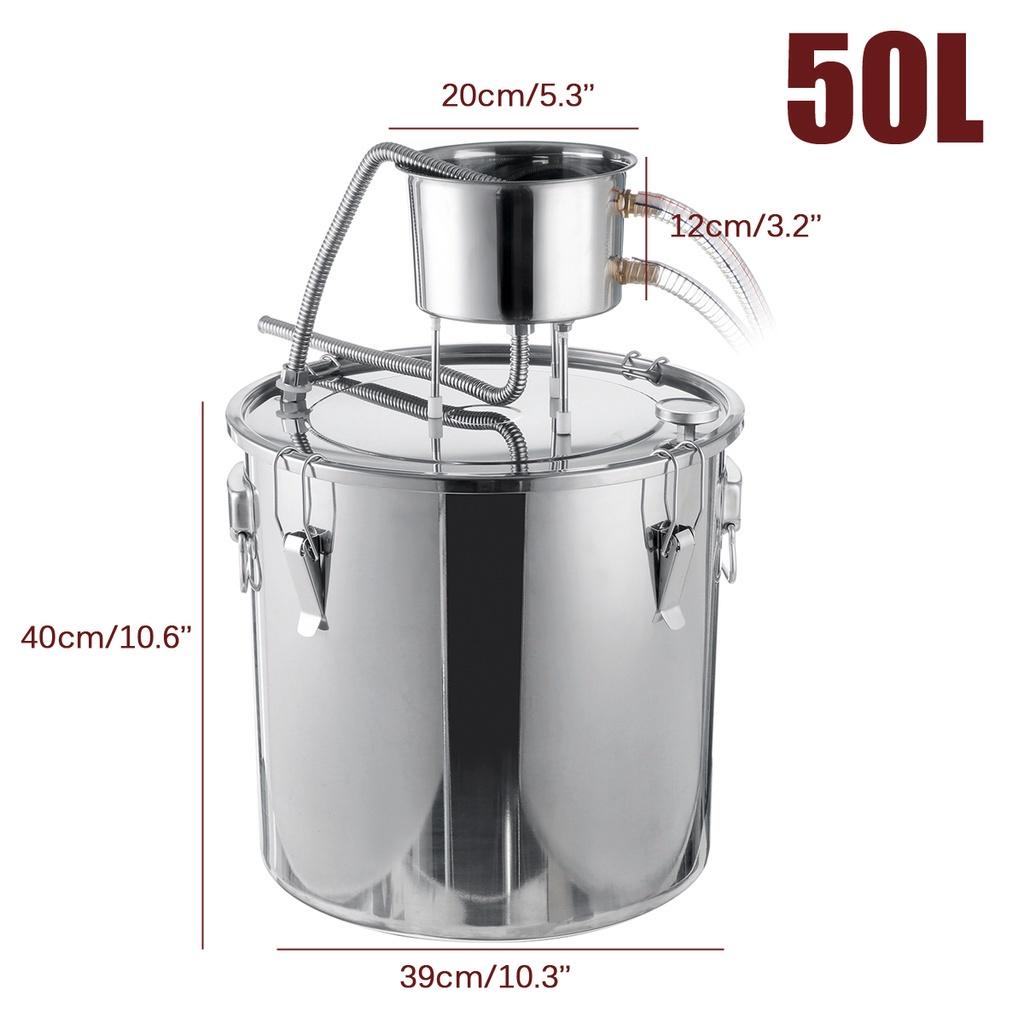 50/35/22/11L Stainless Still Copper DIY Home Brew Water Wine Essential Oil Brewing Distiller Alambic Moonshine Alcohol
