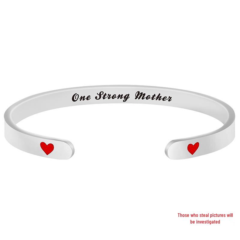 Brățară din Oțel Titan Gravat - Ziua Mamei, Ziua Recunoștinței, Crăciun Cadou de Familie