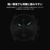 CalmTick Men's Watch, Large Dial, Quartz, Date Display, Waterproof, Luminous Hands, Chronograph Function, Fashionable Simple Popular Model (Black,