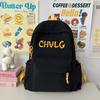 Schoolbag Casual Backpack Men's Student Schoolbag Women's Backpack Simple and Versatile High School Backpack Printed Alphabet Bag
