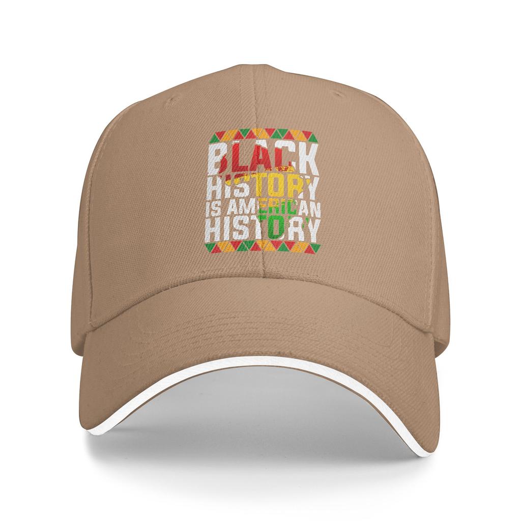 Spring Black History Is American History Patriotic African American Baseball Cap Tennis Skate Fashion Print Sun Trucker Hat