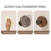 2pcs No Drilling Suction Cup Wood Hook Hanging Towel Rack Easy Installation Bathroom Wall Hook Save Space Reusable Door Hook