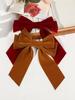 2Pcs Burgundy and Black Velvet Hair Bows with Alligator Clips Big Hair Claw Clips Bows Hair Accessories for Women Girls